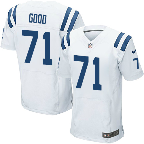 Men's Elite Denzelle Good Nike Jersey White Road - #71 NFL Indianapolis Colts